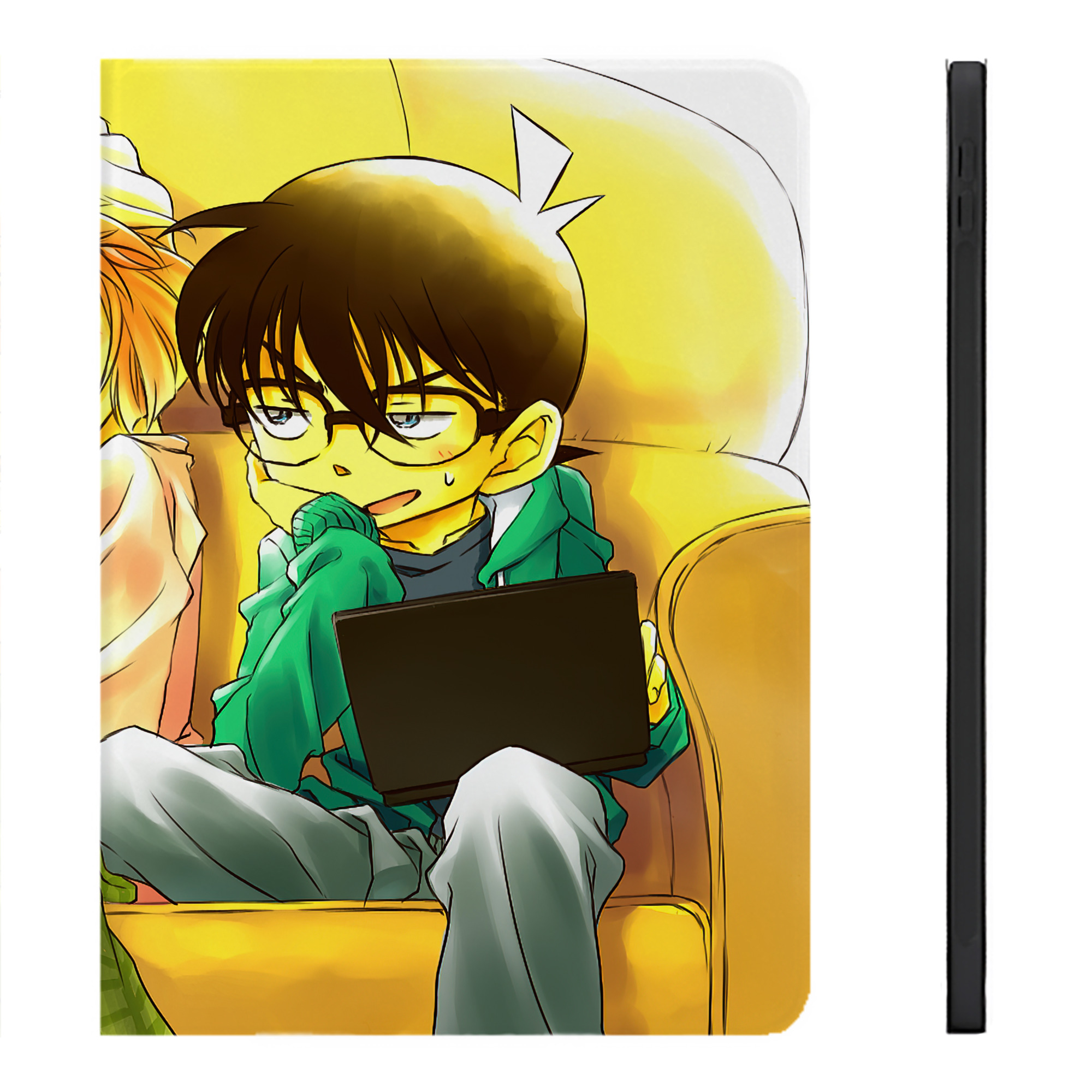（画像用） 名探偵コナン Detective Conan IPadケース ペンホルダー付き ブックスタイルデザイン